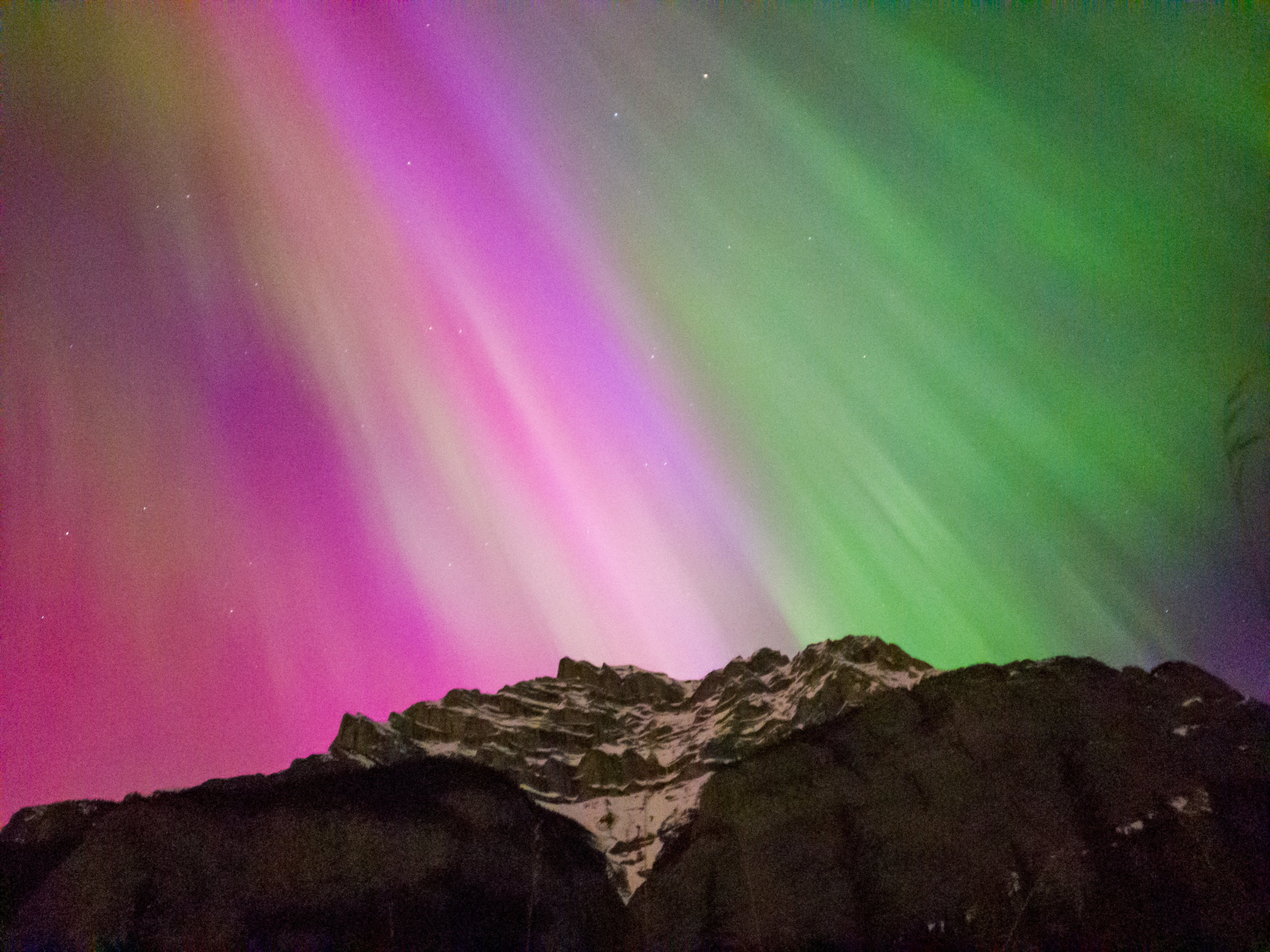 Aurora in the night sky